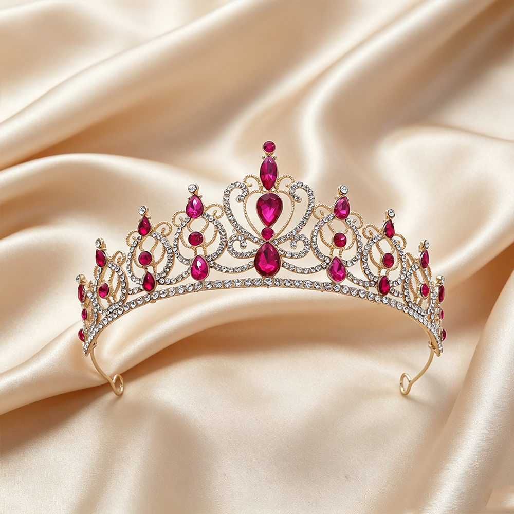 Event Party - Luxury Vintage Gold Tiara Crown Elegant