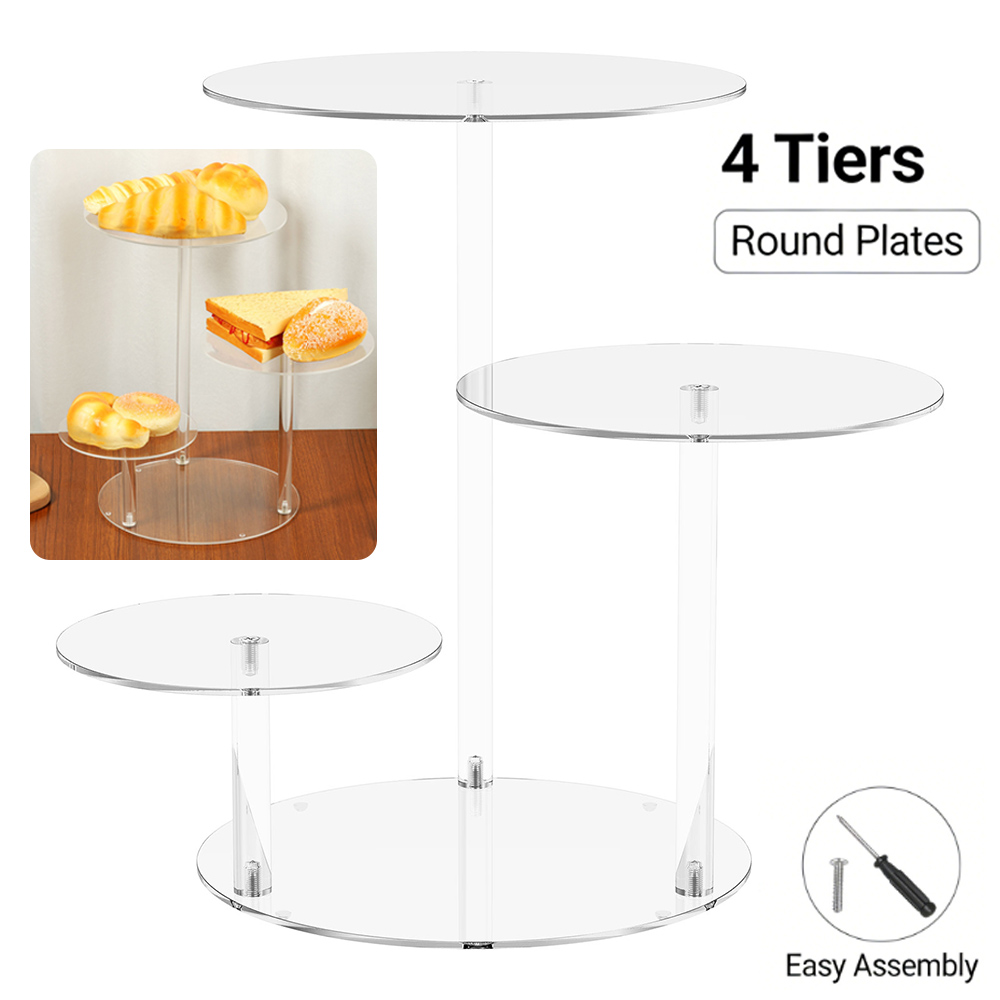 Cupcake Stand Tier - 4 Tier Cake Stand Acrylic Transparent