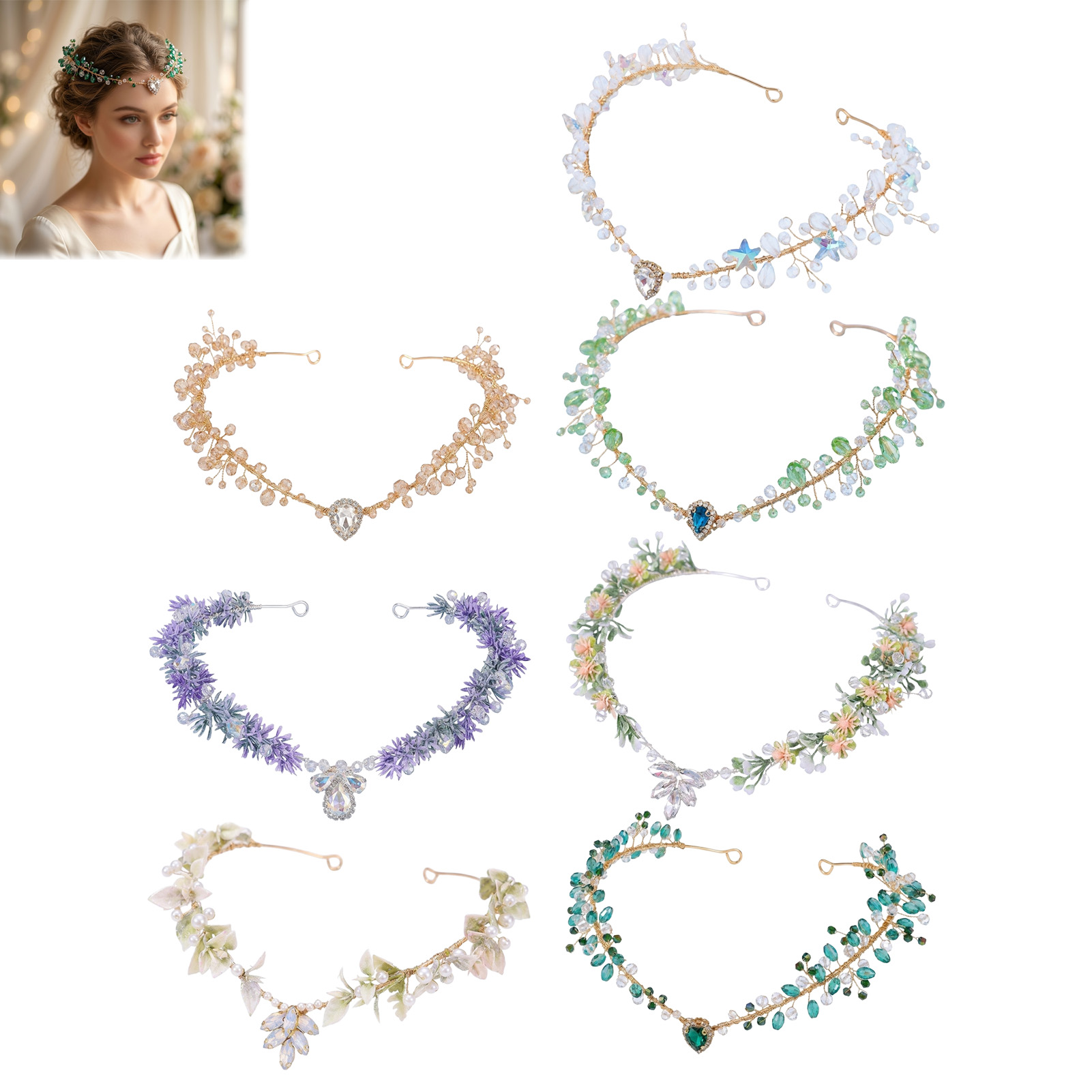 Bridal Hairband Triangular Cry - Event Party ulasan dan harga