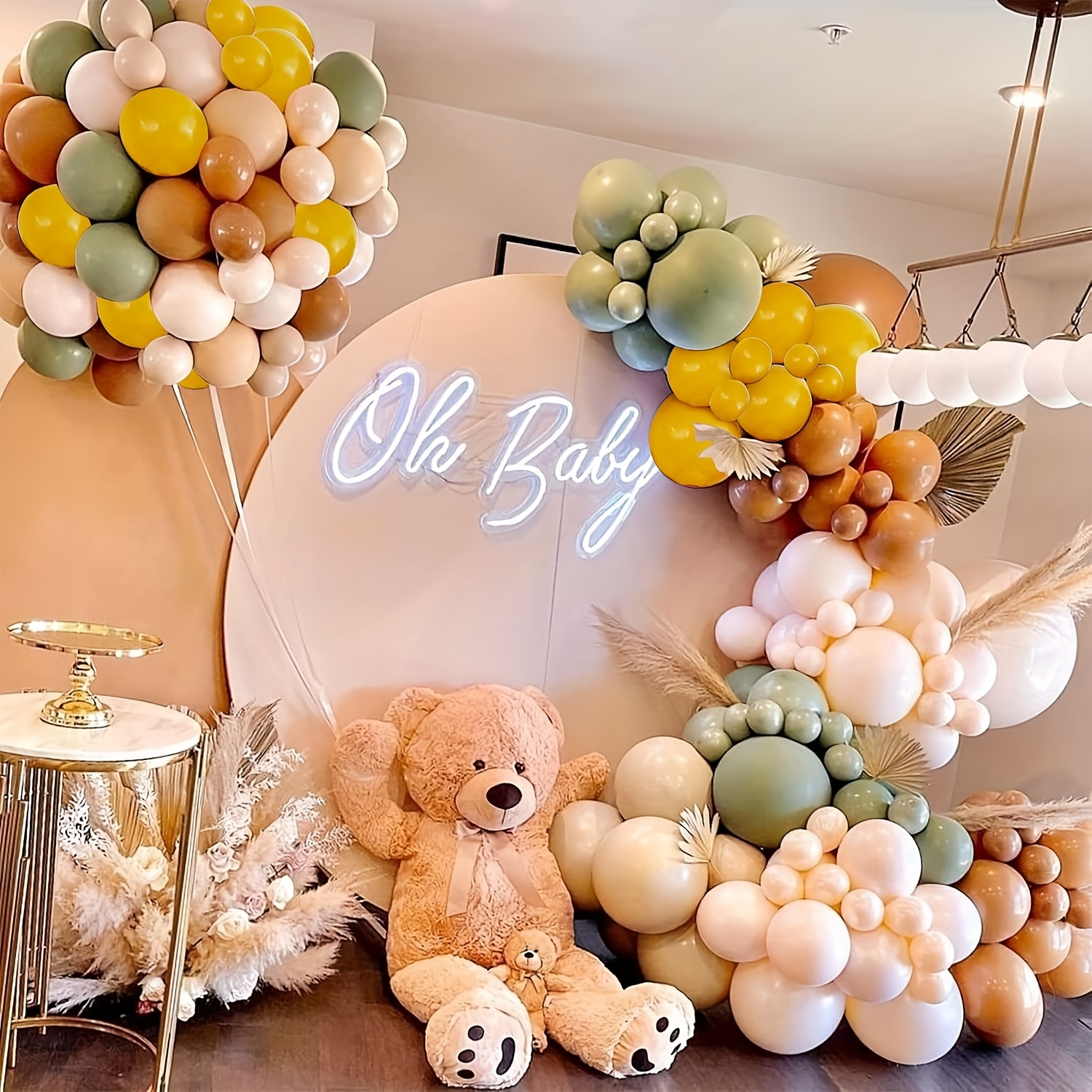 146pcs Sage Green Yellow Ballo - Balloon Arch Kit ulasan dan harga