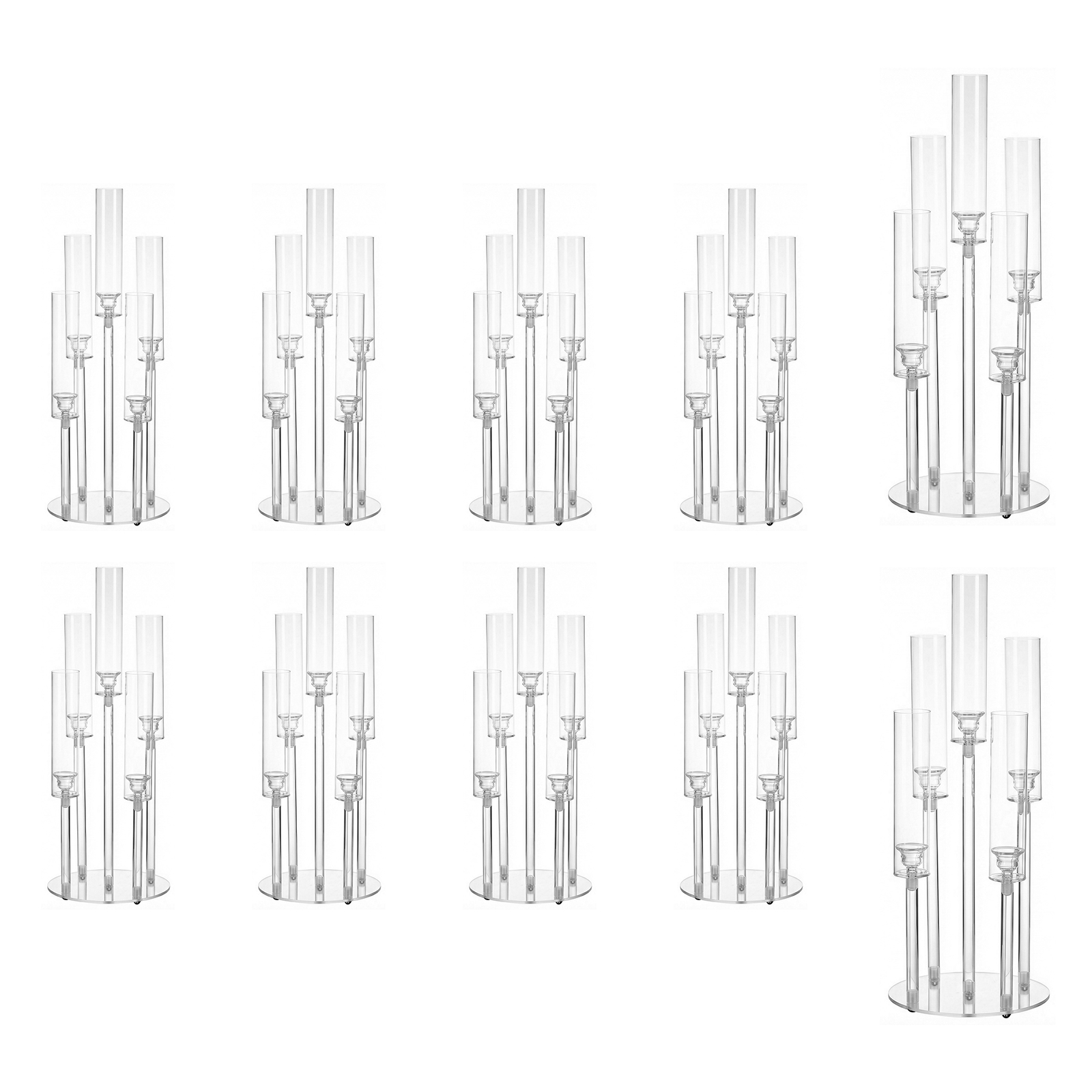 20/10PCS 5 Arm Acrylic Candle  - Centerpiece Stick ulasan dan harga