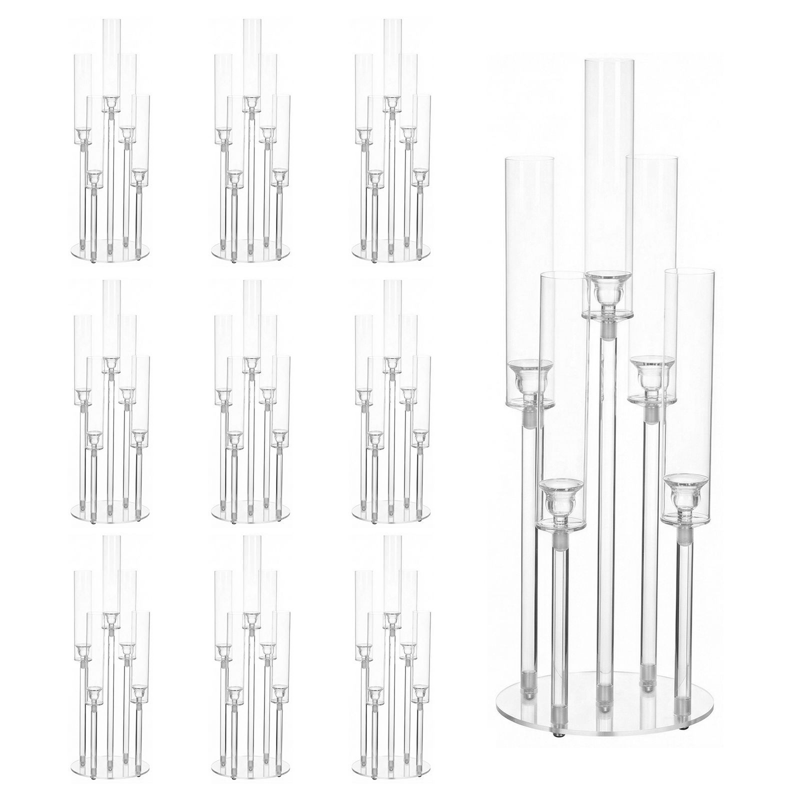 20/10PCS 5 Arm Acrylic Candle  - Centerpiece Stick ulasan dan harga