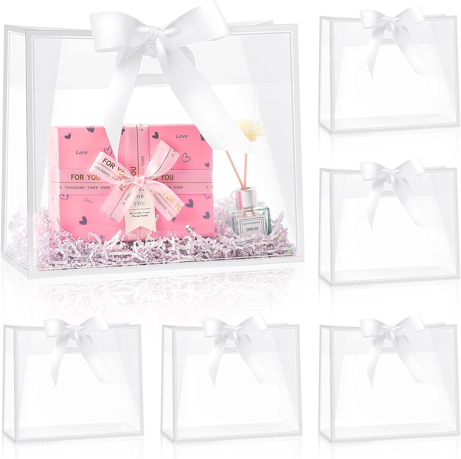 Clear Plastic Gift Bags with H - Party Favor Bag ulasan dan harga