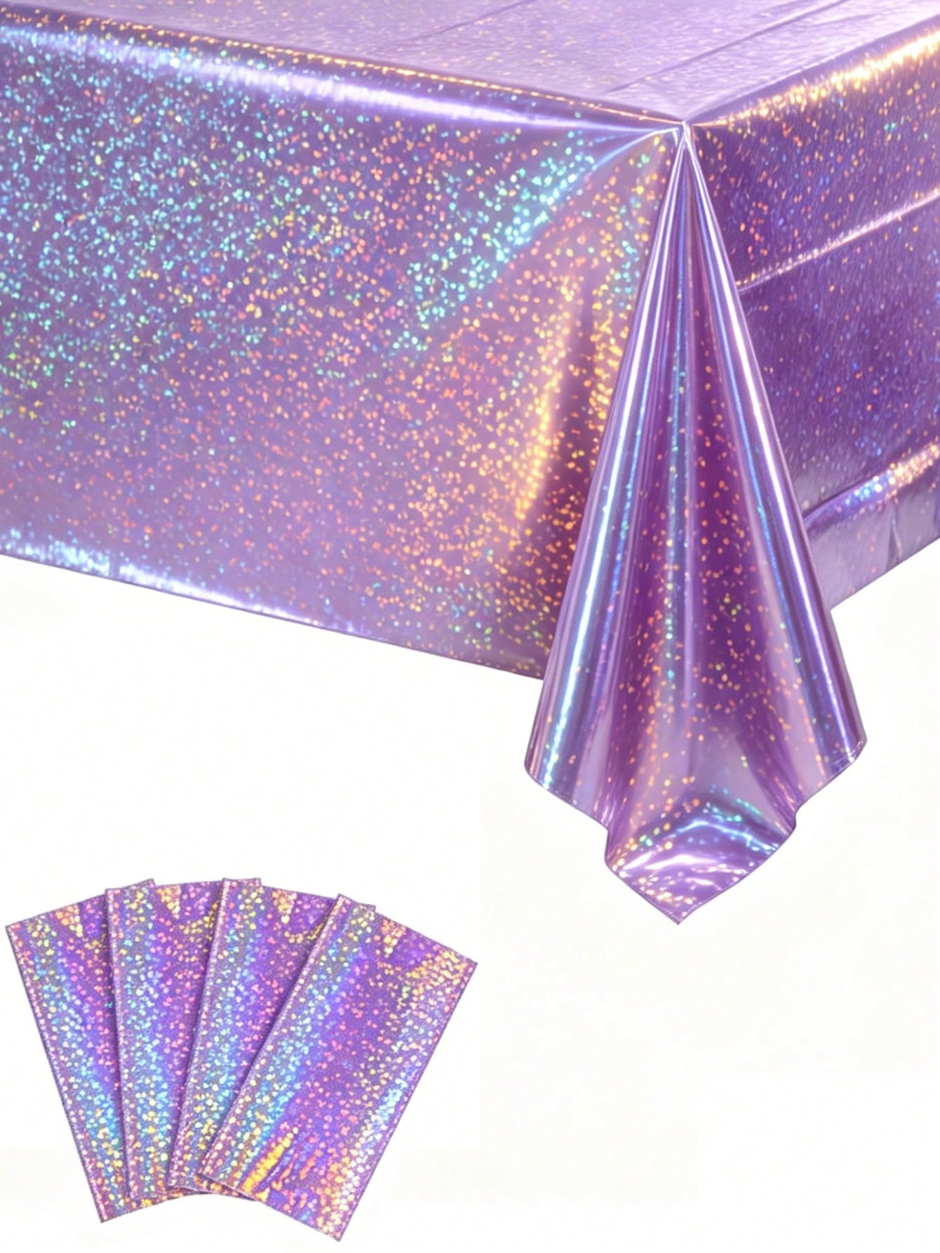 1pc Laser Purple Disposable Ta - Table Cloth Disposable ulasan dan harga