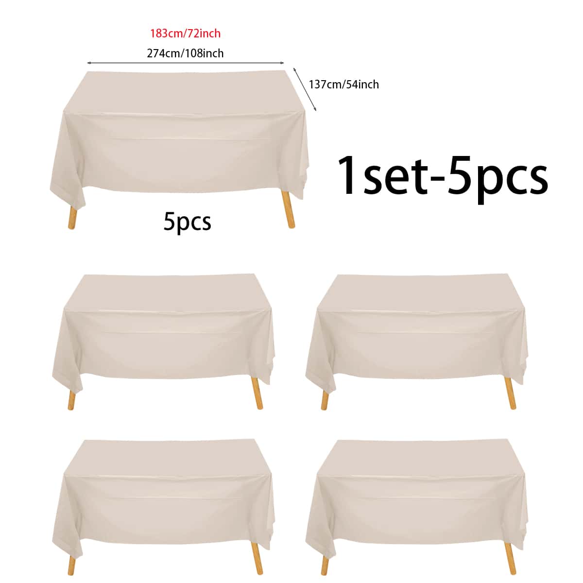 5pcs Disposable Plastic Party  - Table Cloth Disposable ulasan dan harga