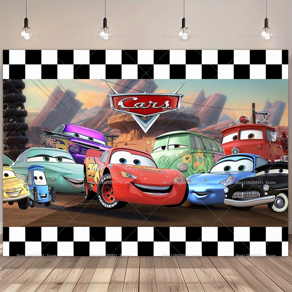 Movie Cars Theme Backdrop For  - Party Event Supplier ulasan dan harga