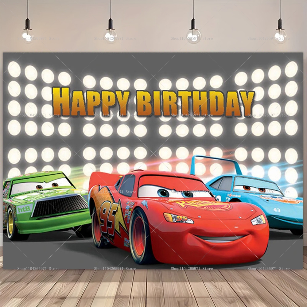 Movie Cars Theme Backdrop For  - Party Event Supplier ulasan dan harga