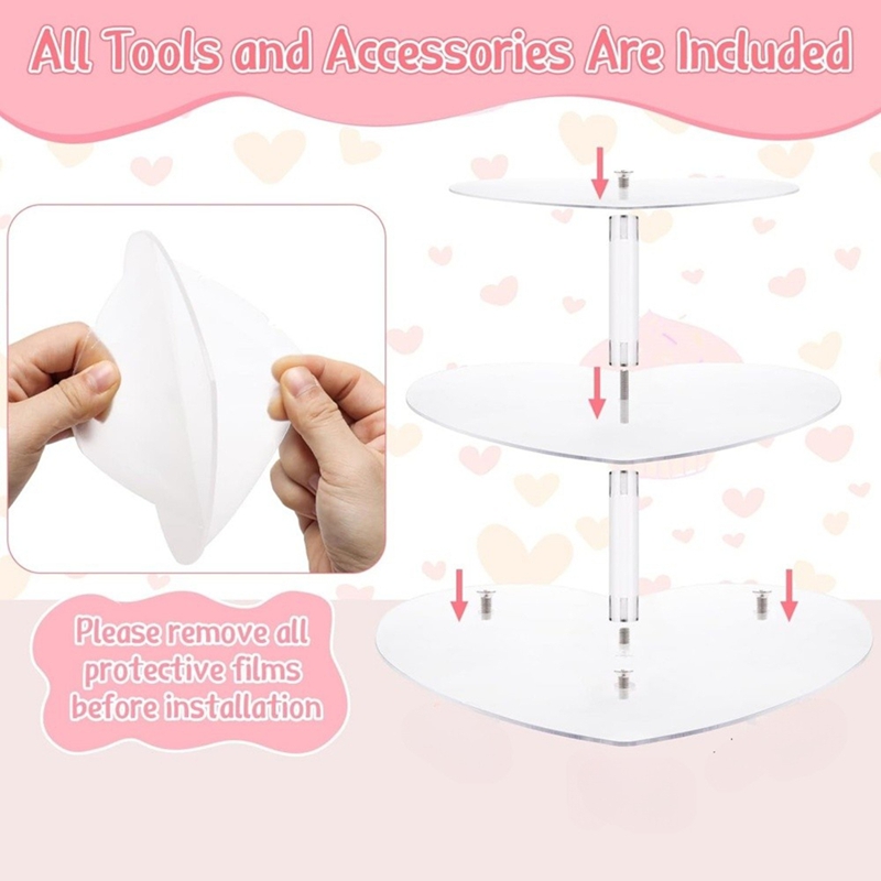 3 Tier Cupcake Stand with Base - Cupcake Stand Tier ulasan dan harga