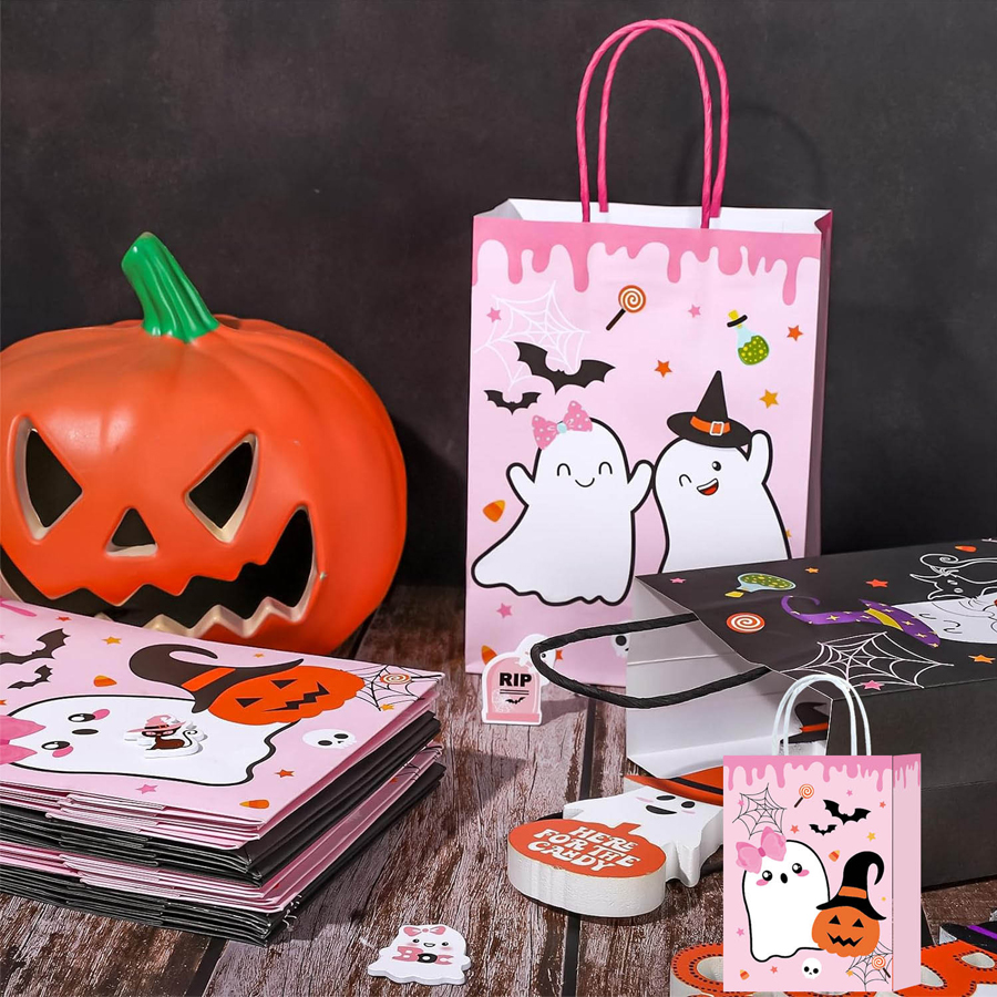 12/24 pcs halloween gift bags, - Party Favor Bag ulasan dan harga