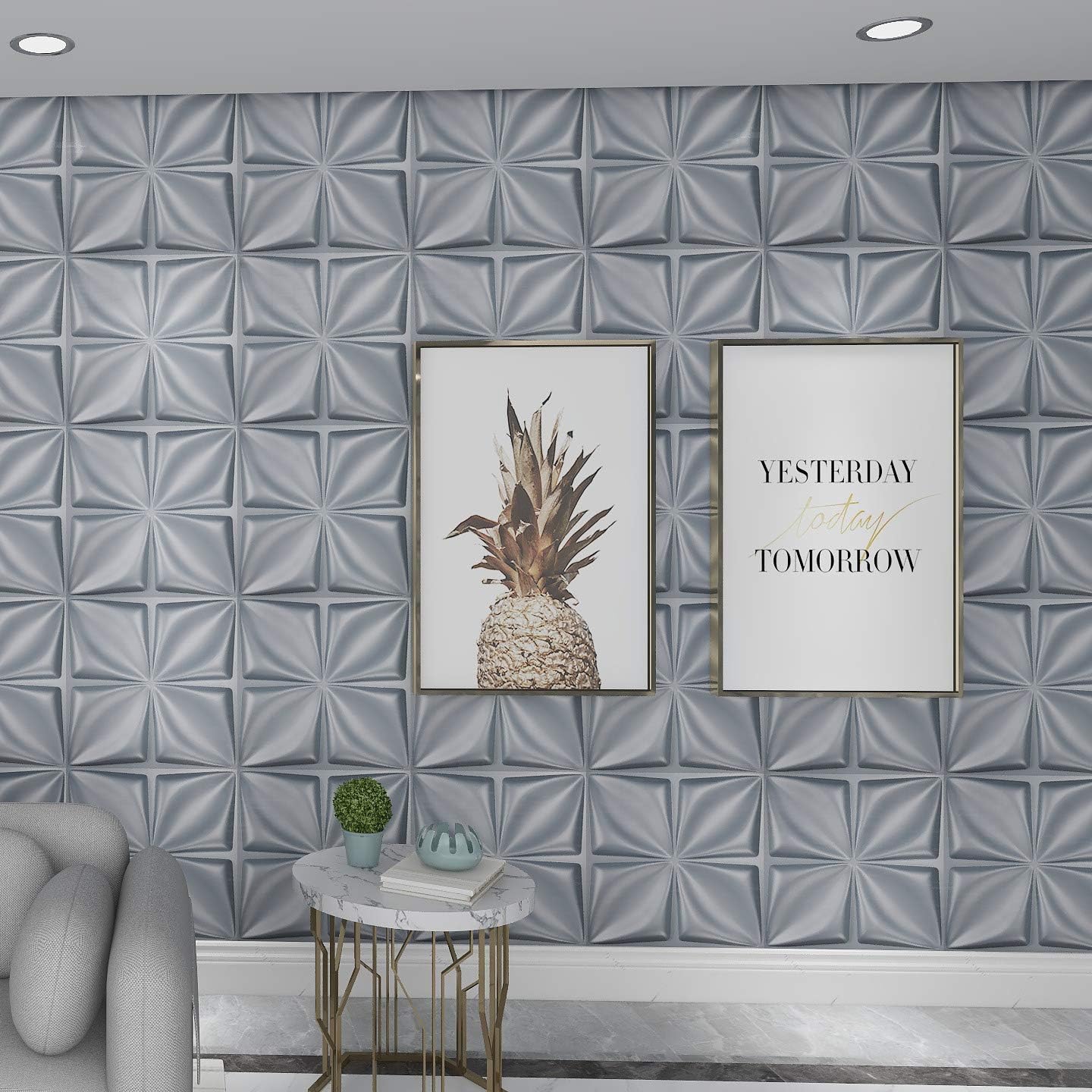 3D Wall Panel PVC Flower Desig - Flower Wall Panel ulasan dan harga