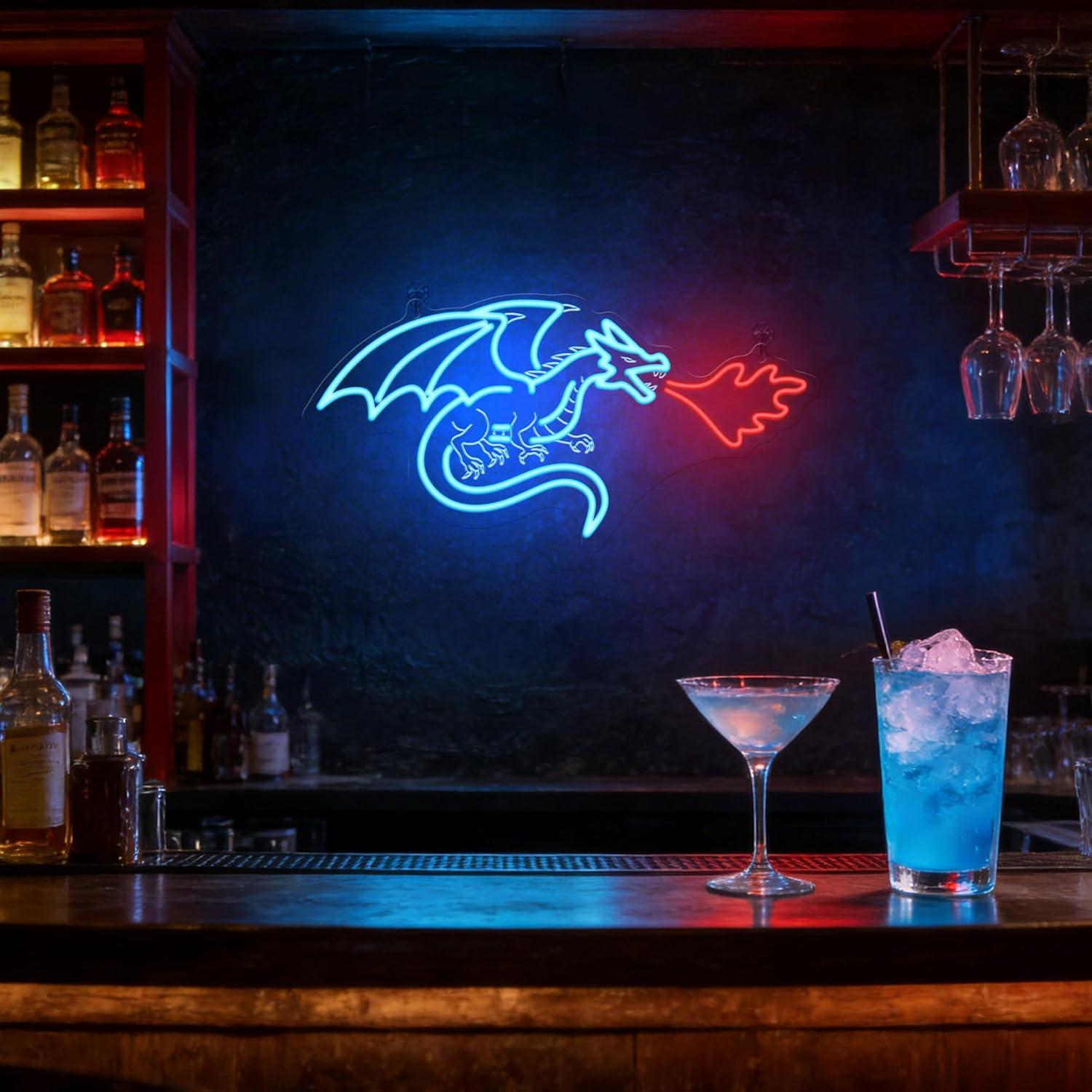 Dragon Neon Sign LED Dimmable  - Neon Sign Party ulasan dan harga