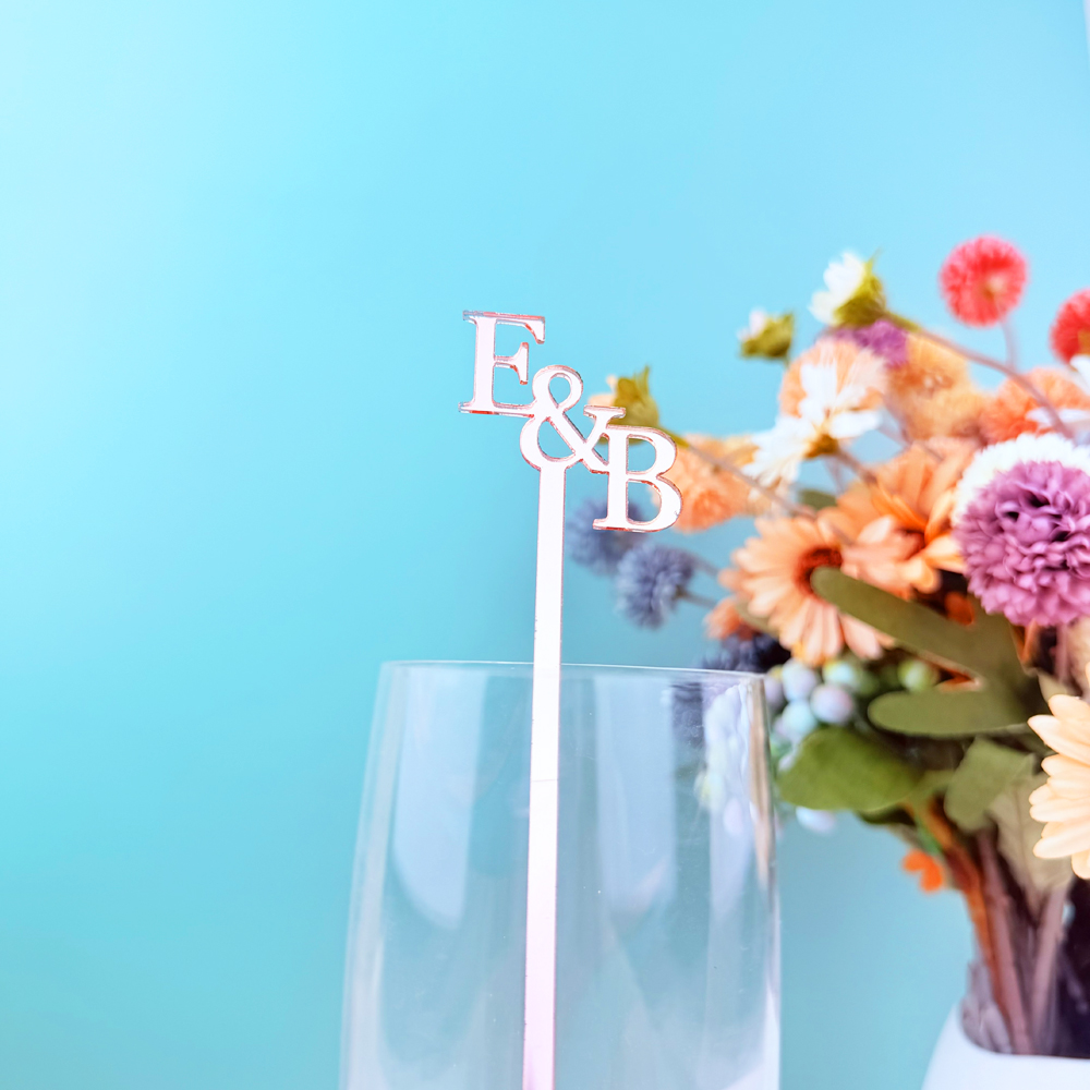 20pcs/50pcs Custom Initial nam - Centerpiece Stick ulasan dan harga