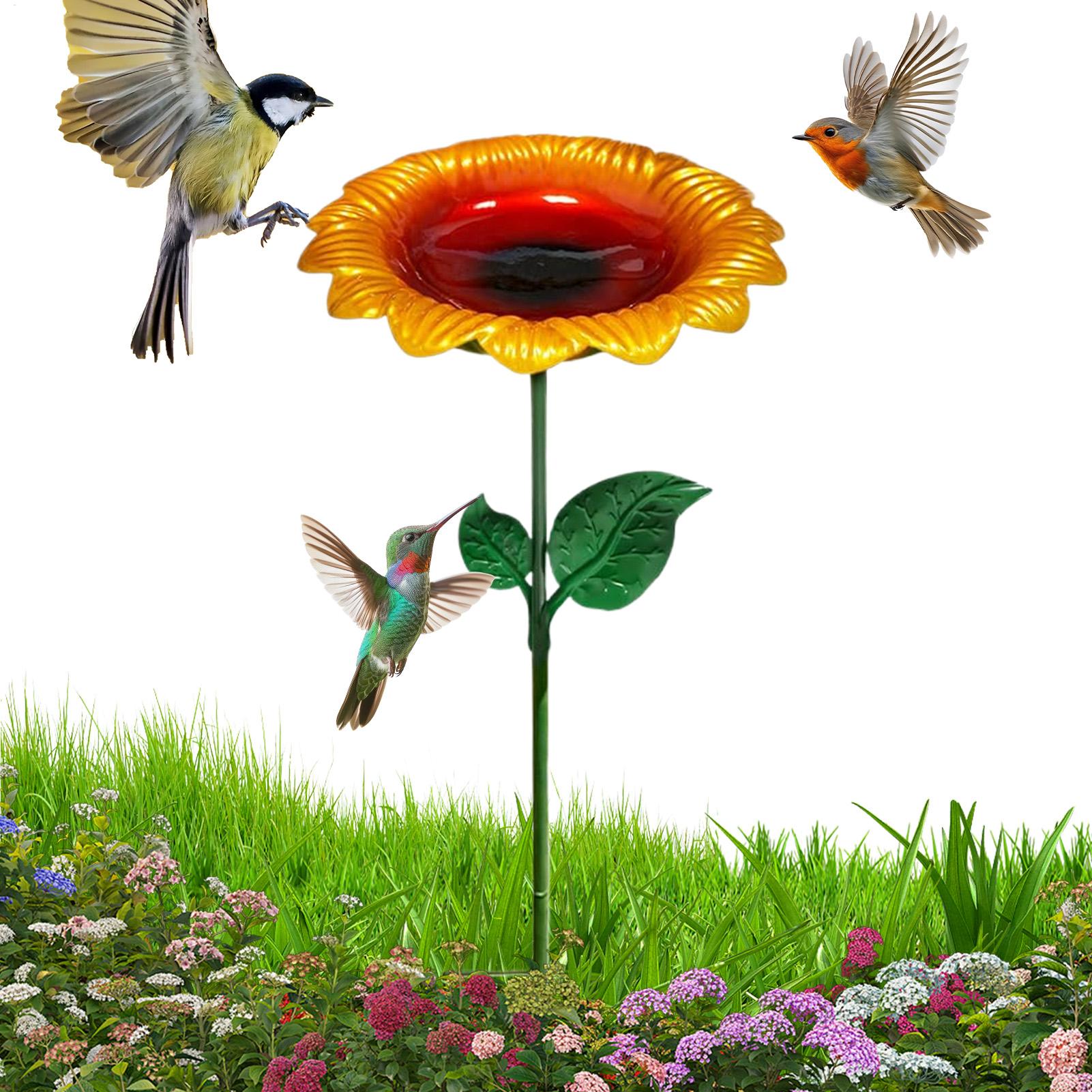 Outdoor Bird Bath Metal Sunflo - Event Support ulasan dan harga