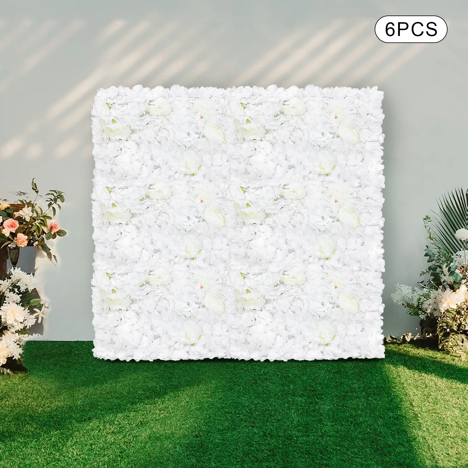 6PCS Silk Decorative Backdrop, - Flower Wall Panel ulasan dan harga