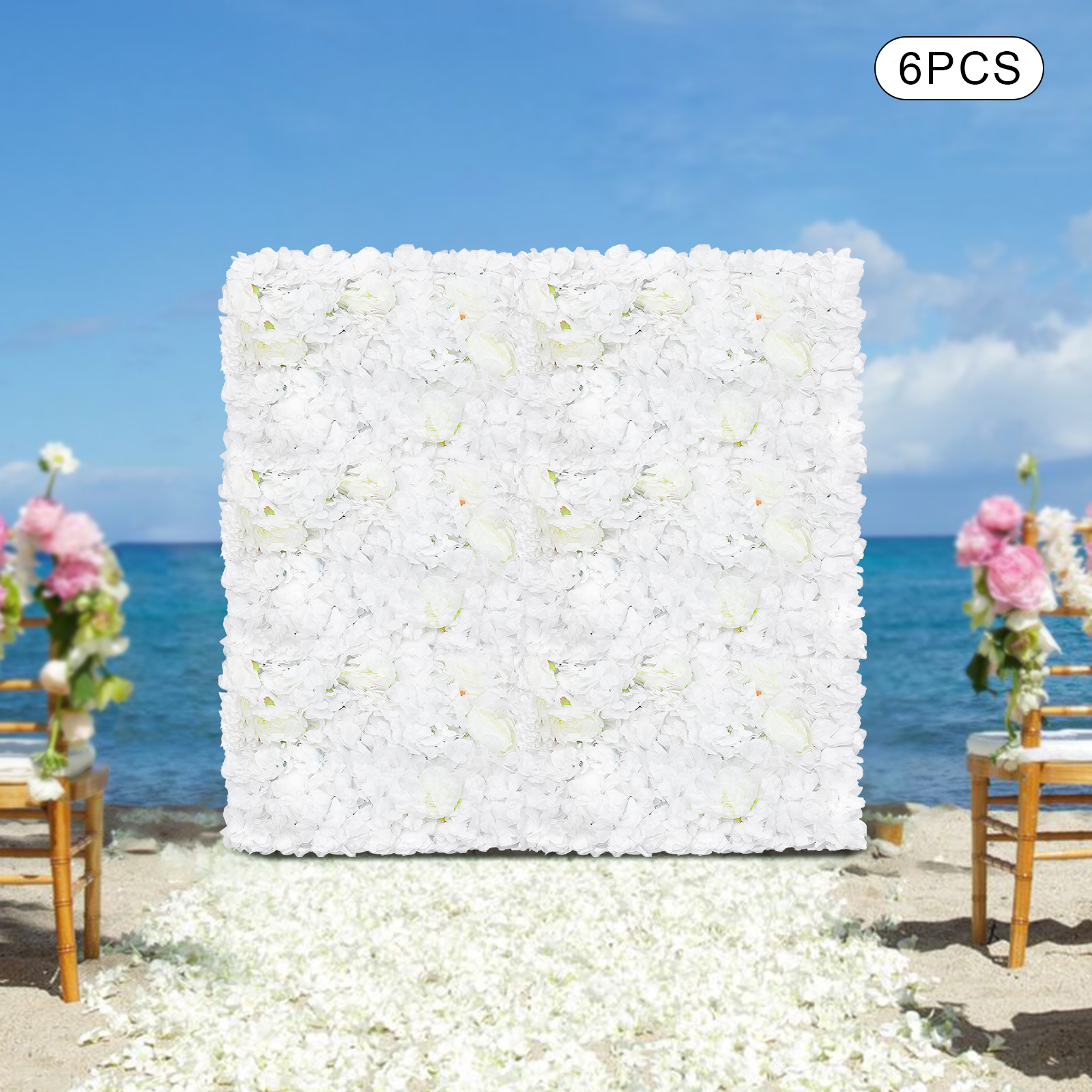 6PCS Silk Decorative Backdrop, - Flower Wall Panel ulasan dan harga