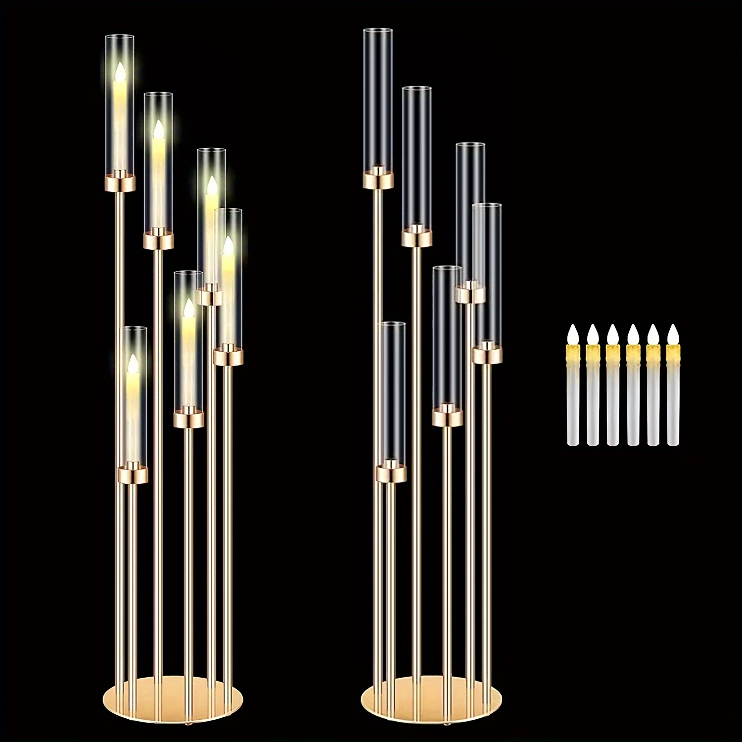 2 Sets Floor Candelabra 6 Arms - Centerpiece Stick ulasan dan harga