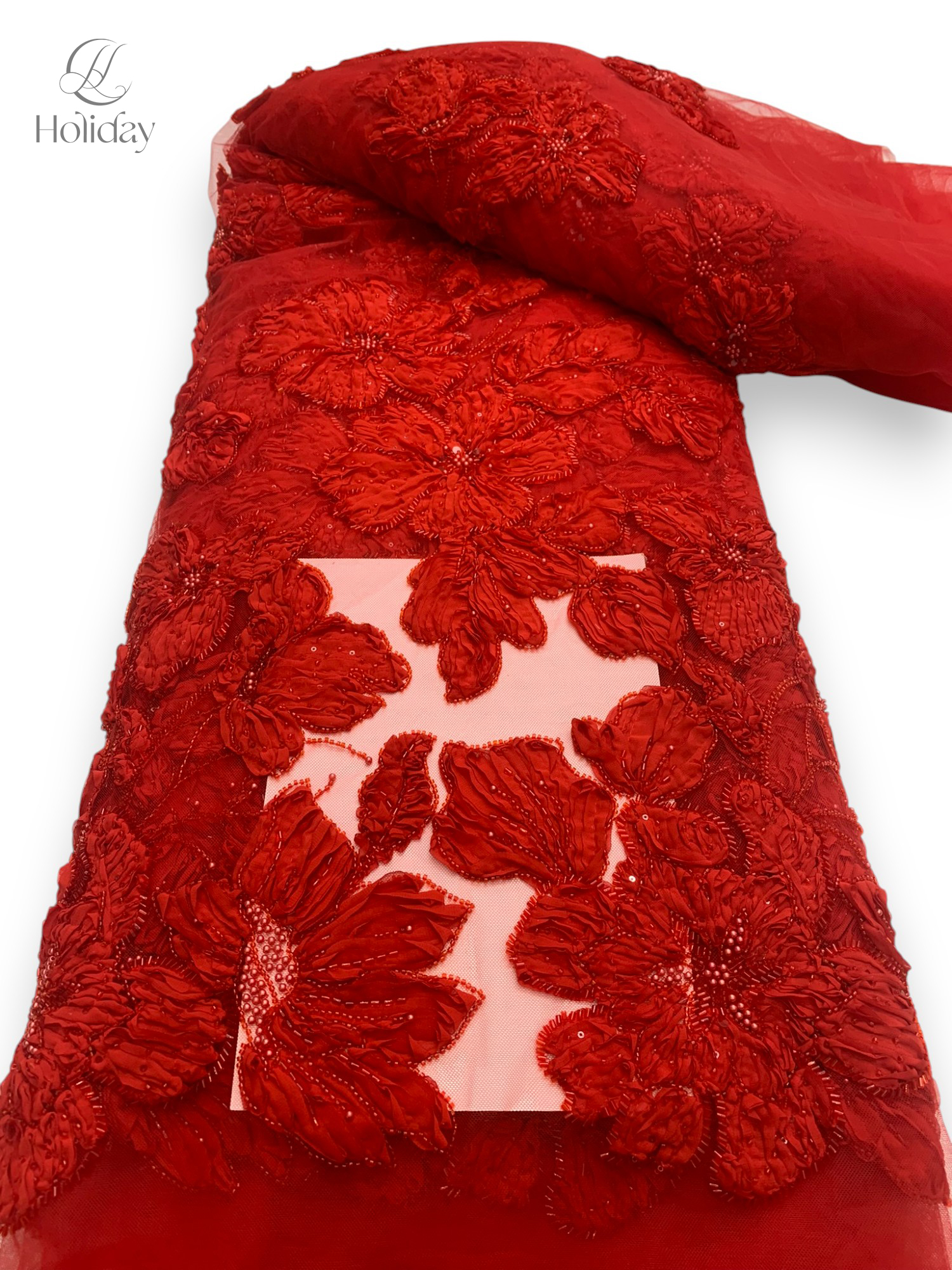 African Chiffon Tulle Lace Fab - Glitter Tablecloth ulasan dan harga