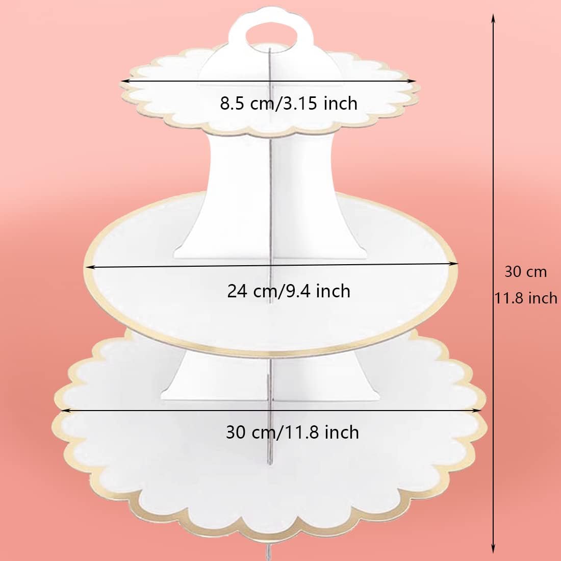 Cardboard Cake Stand 3 Tier, D - Cupcake Stand Tier ulasan dan harga