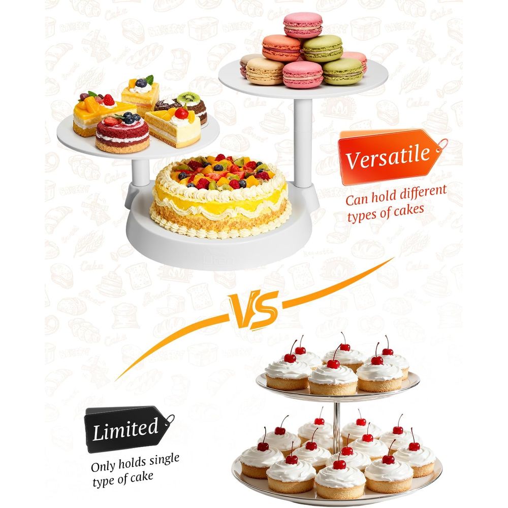 3-Tier Plastic Cupcake Stand,  - Cupcake Stand Tier ulasan dan harga