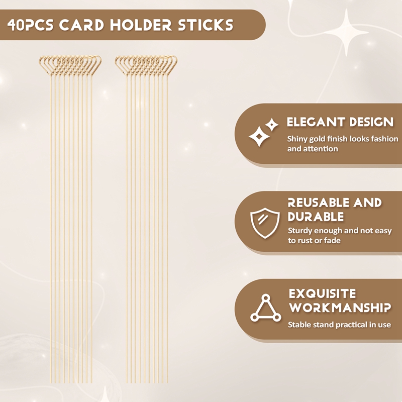 40 PCS Floral Card Holder Pick - Centerpiece Stick ulasan dan harga