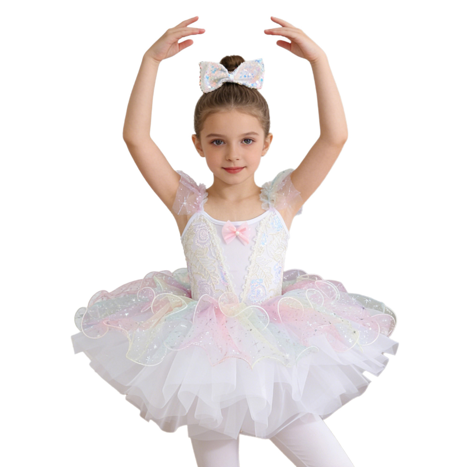 Kids Girls Ballet Dance Dress  - Glitter Tablecloth ulasan dan harga
