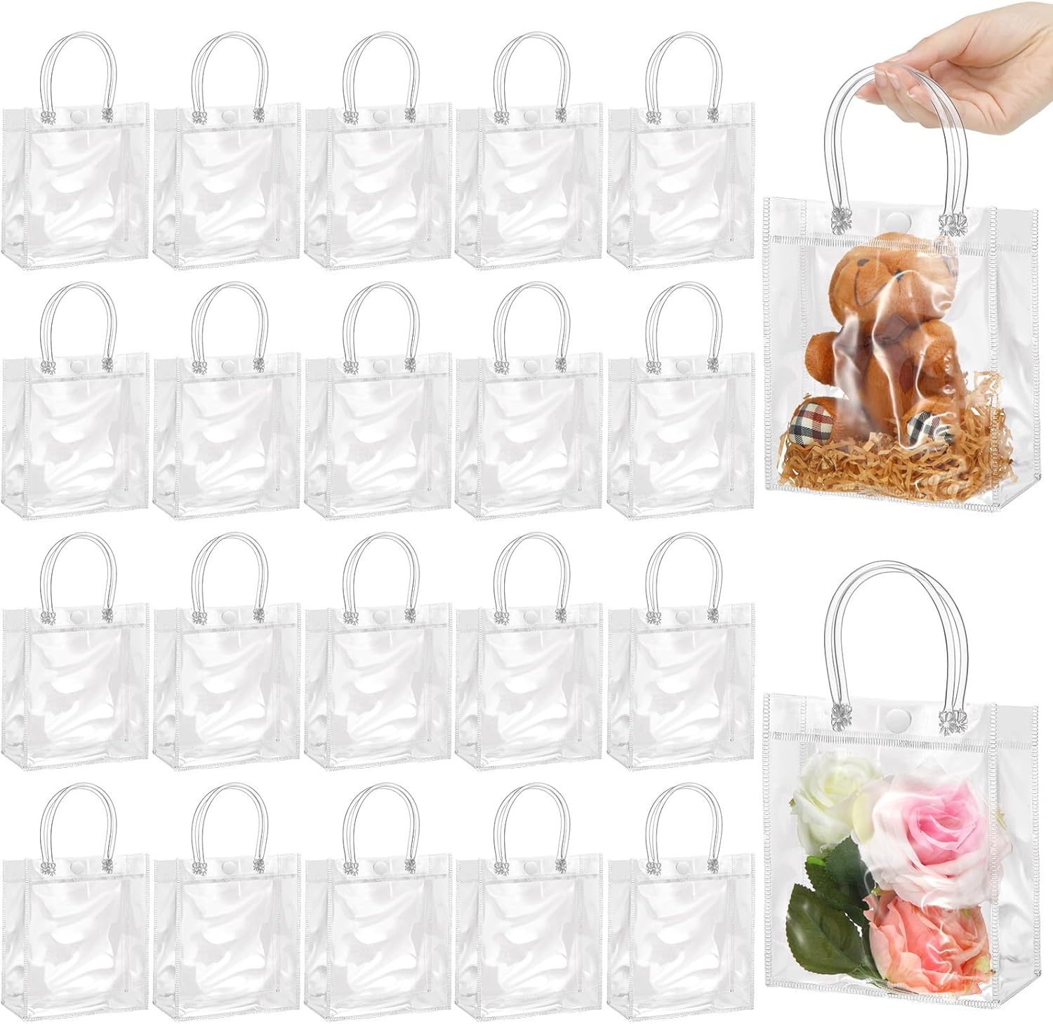 Clear Plastic Gift Bags with H - Party Favor Bag ulasan dan harga