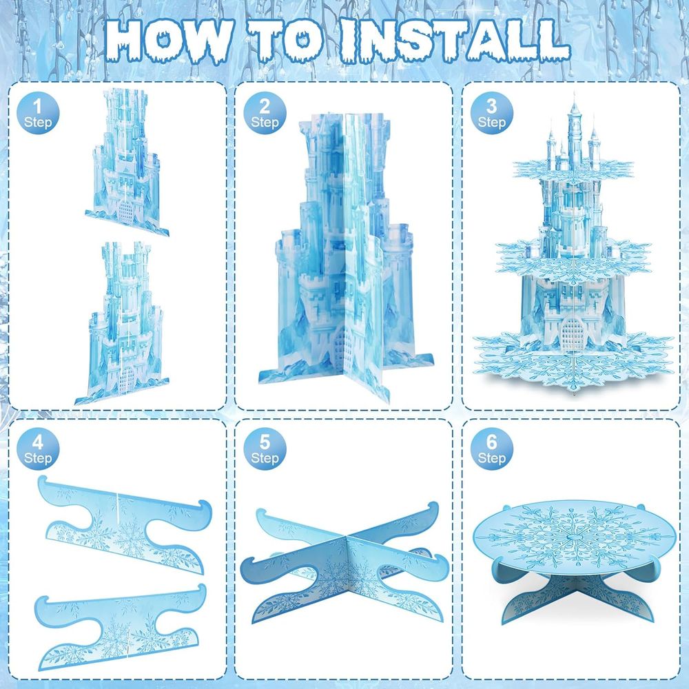 3-Tier Blue Castle Cupcake Sta - Cupcake Stand Tier ulasan dan harga