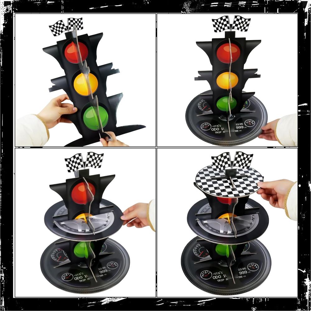 Round Cardboard 3-Tier Cupcake - Cupcake Stand Tier ulasan dan harga