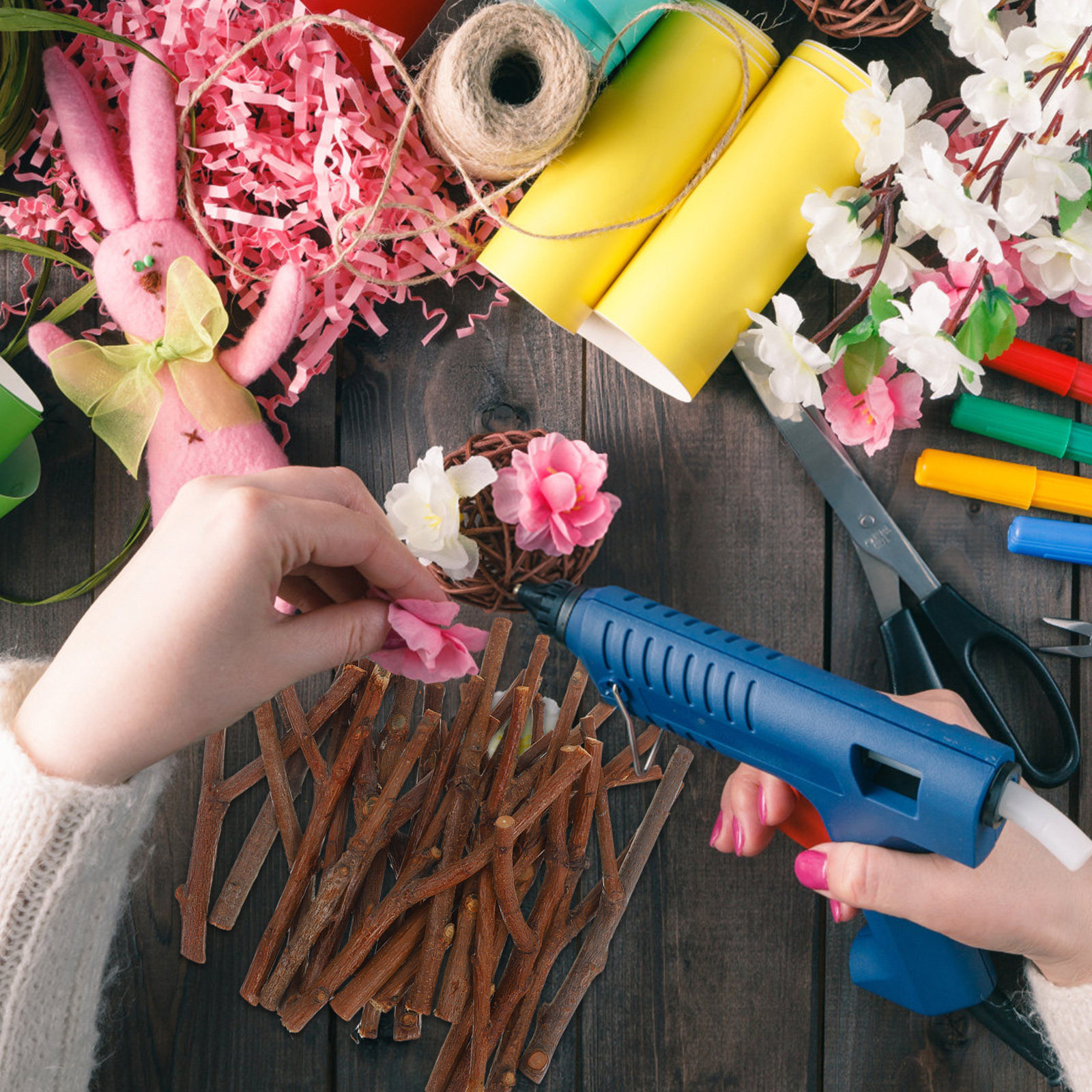 20Pcs Y Shaped Wooden Craft St - Centerpiece Stick ulasan dan harga