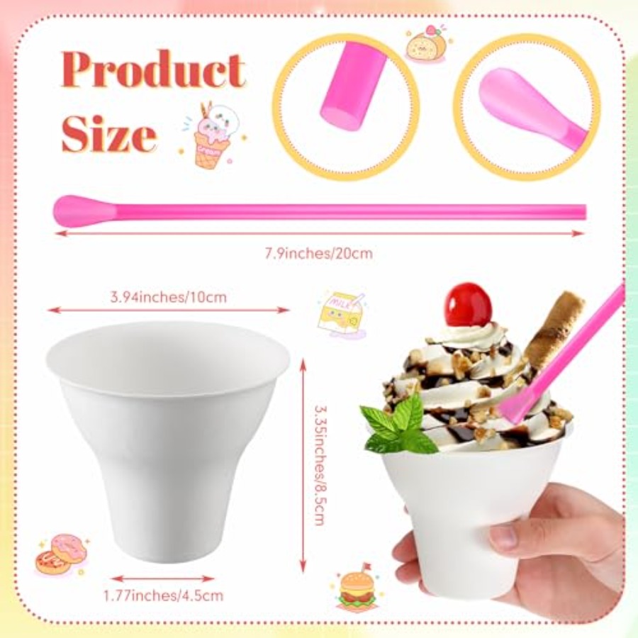 Set Snow Cone Cups and Straws  - Paper Straw Color ulasan dan harga
