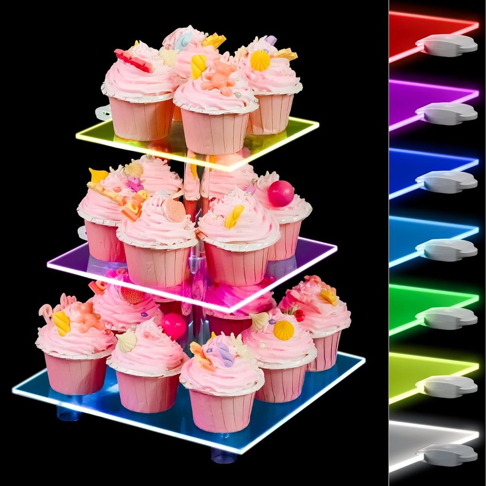 3-Tier Acrylic Cupcake Tower w - Cupcake Stand Tier ulasan dan harga