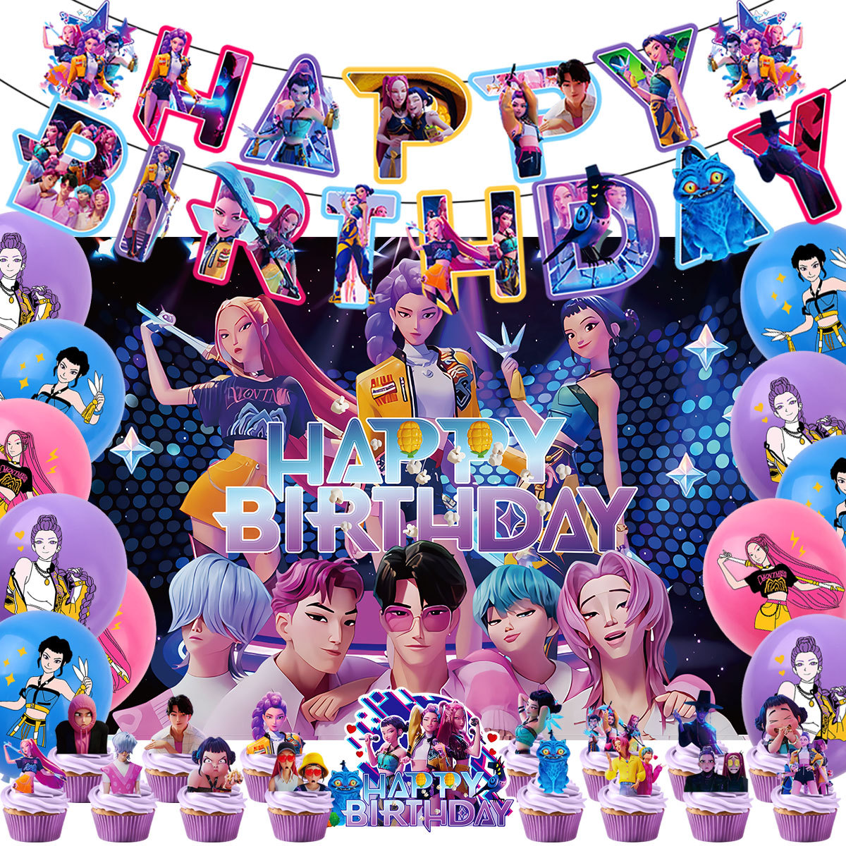 Kpop Disco Music Balloon Arch  - Balloon Arch Kit ulasan dan harga