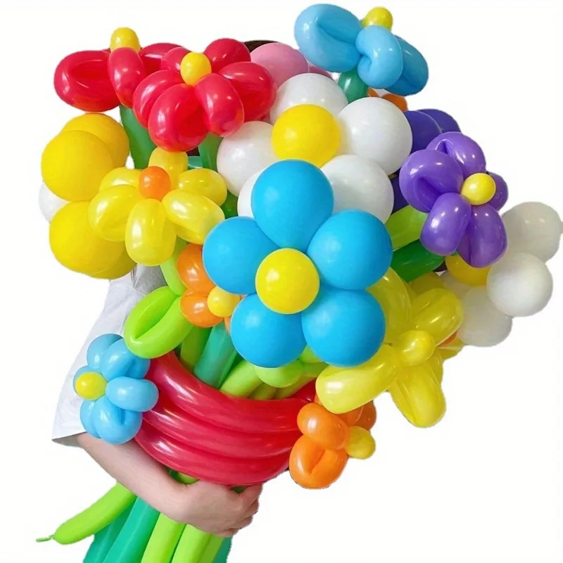 50/100pcs Colorful Long Latex  - Balloon Pump Hand ulasan dan harga