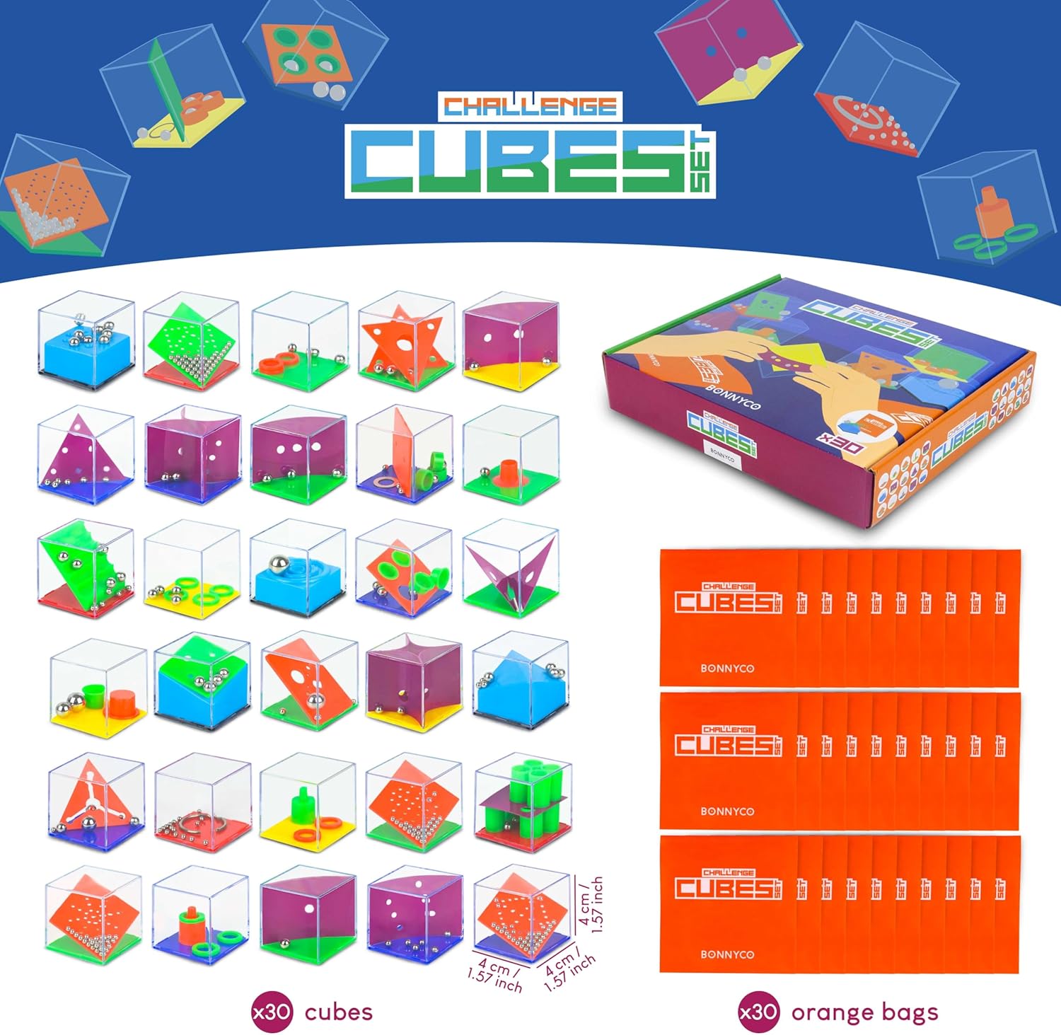 Brain Teaser Puzzles Cubes Pac - Party Favor Bag ulasan dan harga