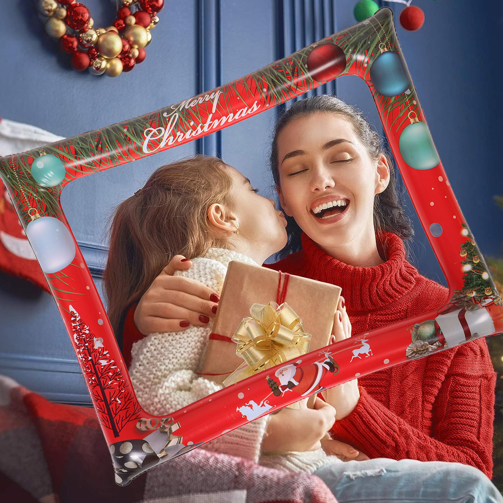 Christmas Inflatable Photo Fra - Photo Booth Frame ulasan dan harga