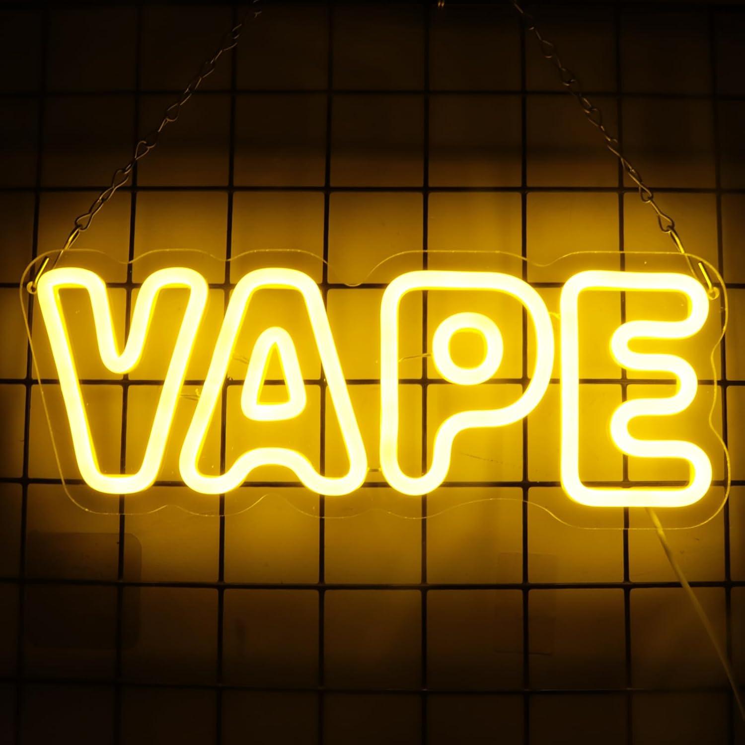 Vape Neon Sign USB Dimmable LE - Neon Sign Party ulasan dan harga