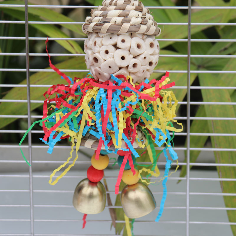Bird toys, straw hats, colored - Paper Straw Color ulasan dan harga