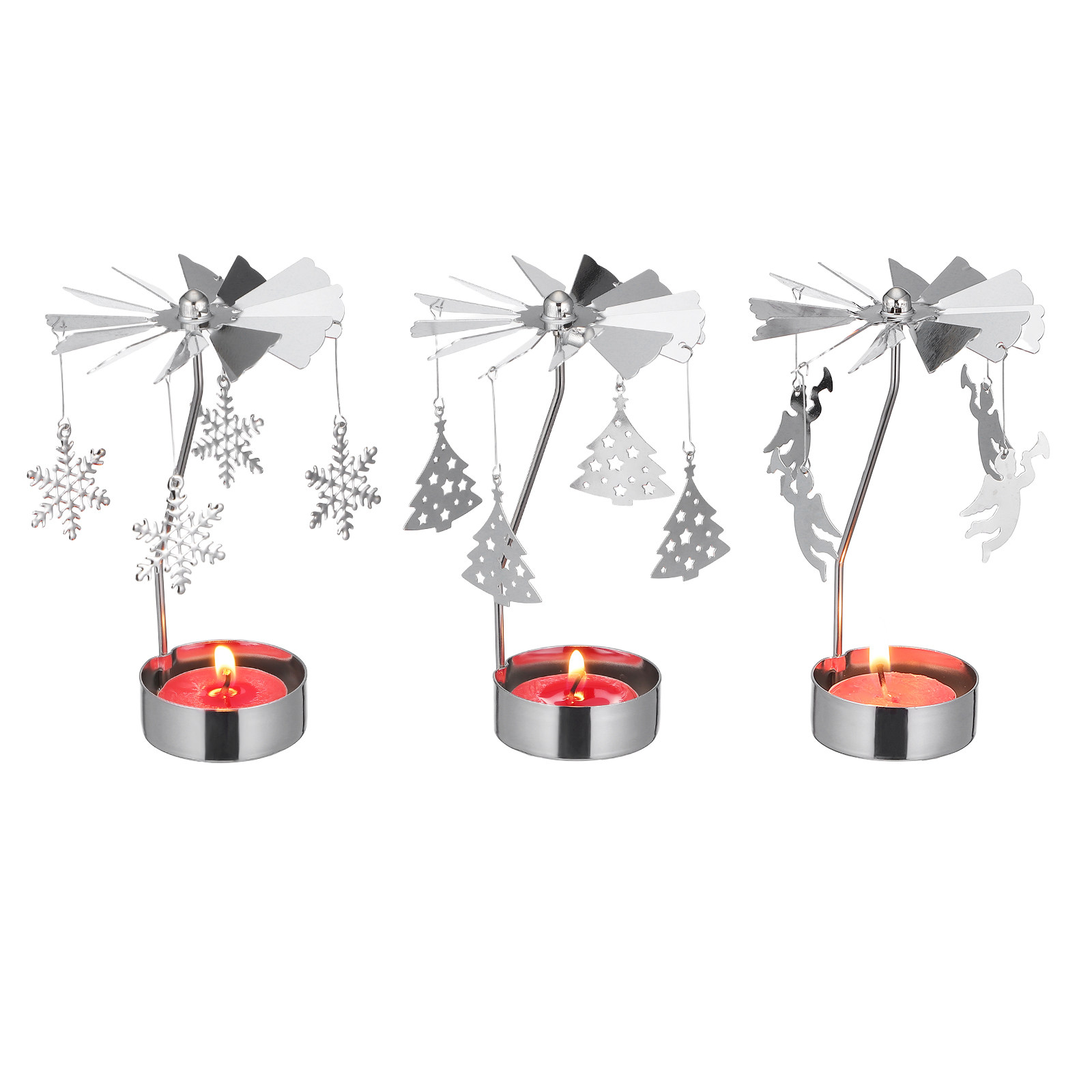 3Pcs Metal Rotating Candlehold - Centerpiece Stick ulasan dan harga