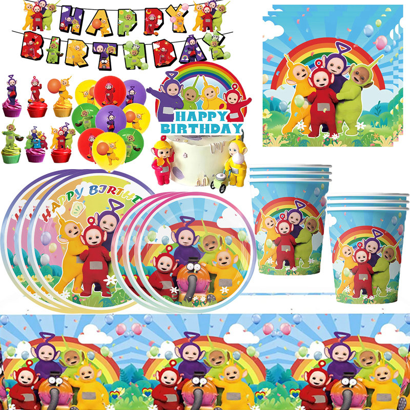 Teletubbies Birthday Party Dec - Table Cloth Disposable ulasan dan harga