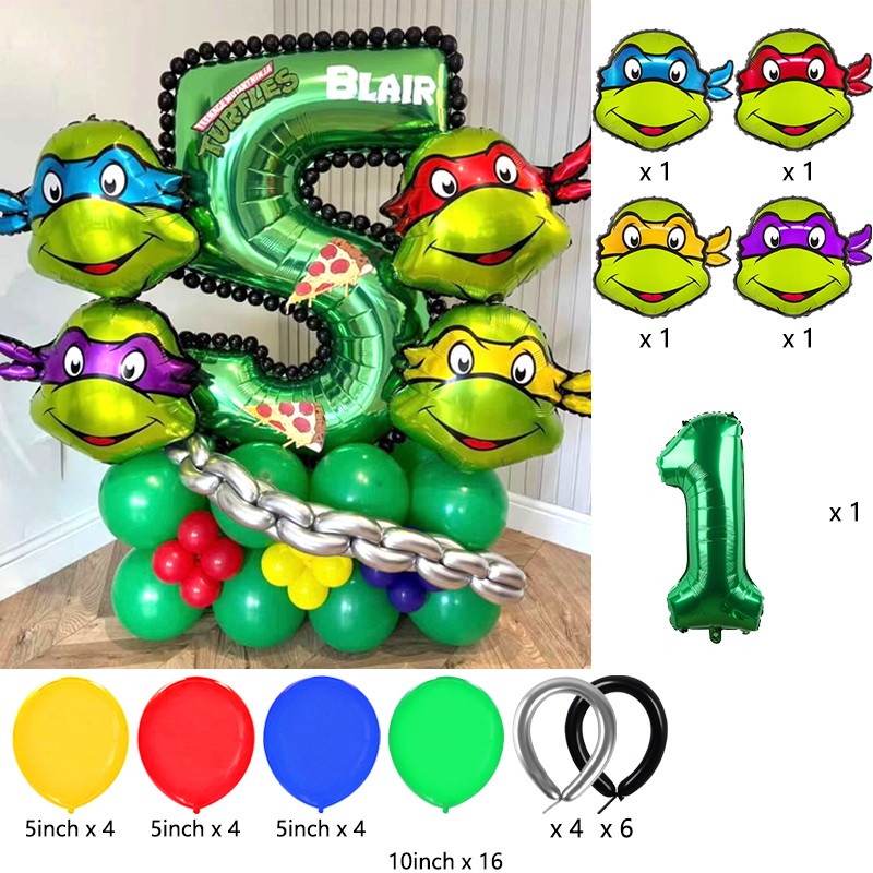 Ninja Turtles Themed Balloon A - Balloon Arch Kit ulasan dan harga