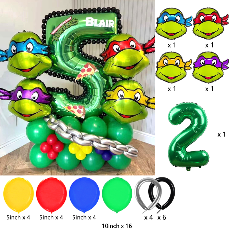 Ninja Turtles Themed Balloon A - Balloon Arch Kit ulasan dan harga