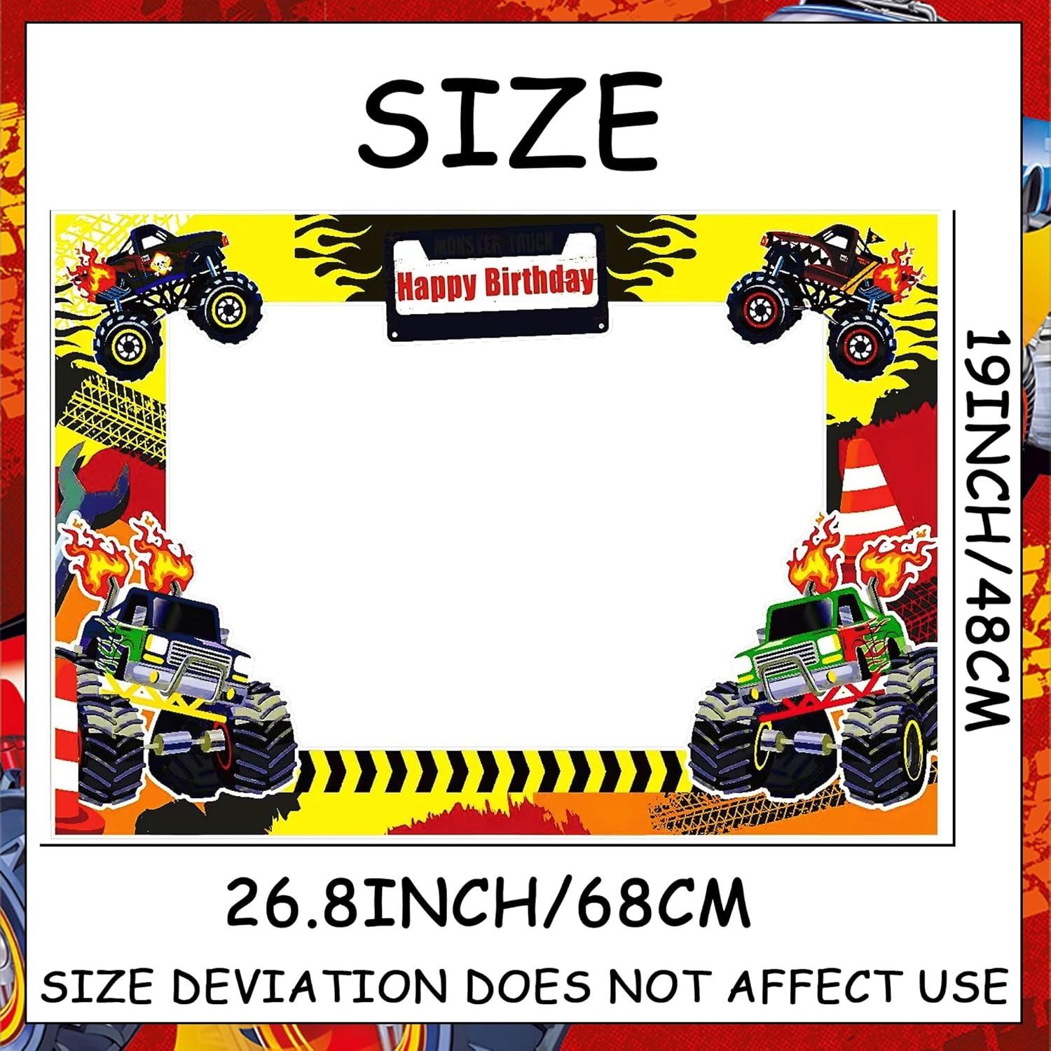 LaVenty Monster Truck Birthday - Photo Booth Frame ulasan dan harga