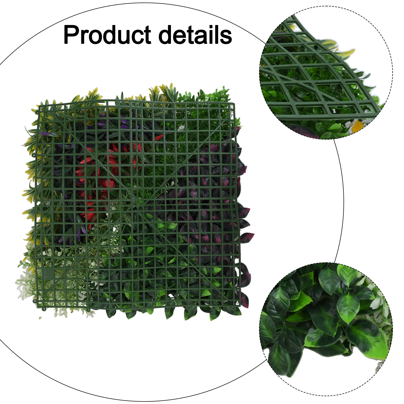 50*50CM Green Artificial Plant - Flower Wall Panel ulasan dan harga