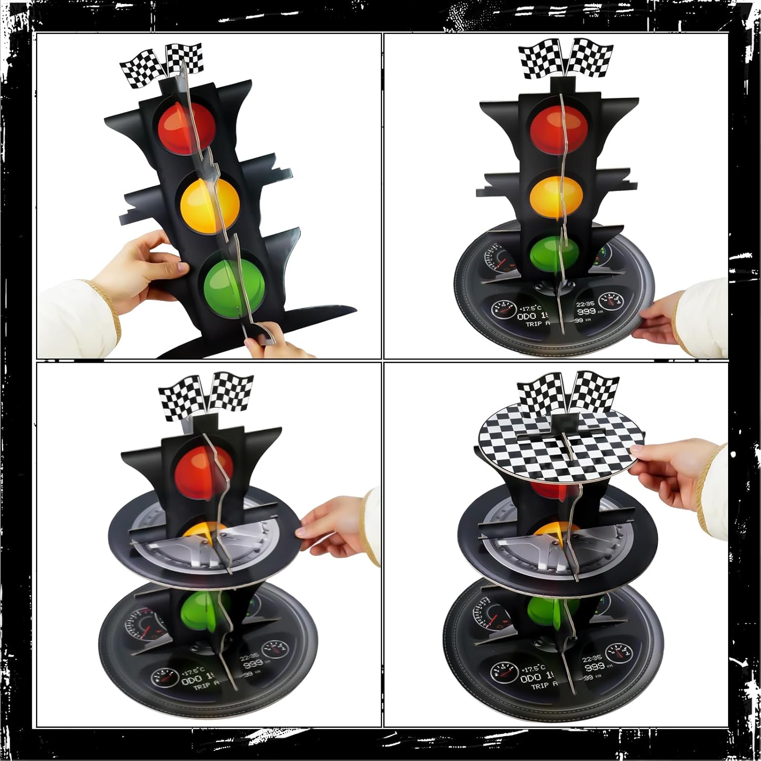 3-Tier Race Car Cupcake Stand, - Cupcake Stand Tier ulasan dan harga