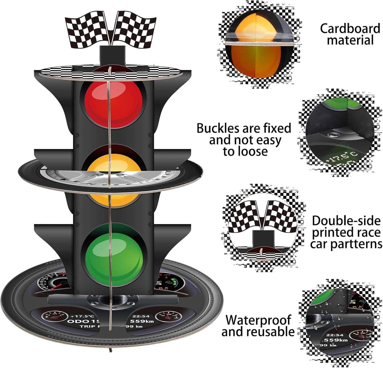 3-Tier Race Car Cupcake Stand, - Cupcake Stand Tier ulasan dan harga